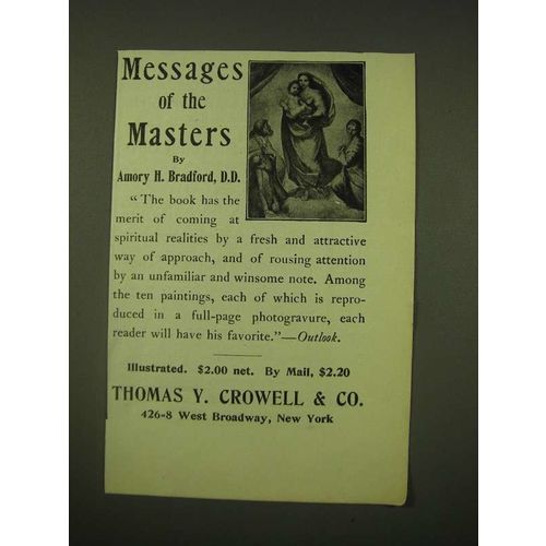 1902 Thomas Y. Crowell & Co. Publishing Ad - Messages of the Masters