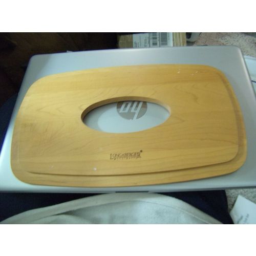 Longaberger Slotted Wood Tissue Basket Lid - 12 1/4" X 7 1/2"
