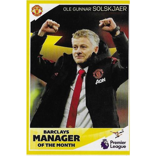 Premier League Panini Tabloid 2019 Stickers: No. 73 - Solskjær