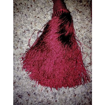 Tassel Tie back Tieback Thick Corded for Drape Curtain Rich Burgundy 25" Long