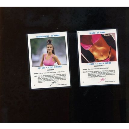 AMANDA MURILLO 1992 Portfolio Swimwear card #8 SPAIN 21 years old NM HOT!!