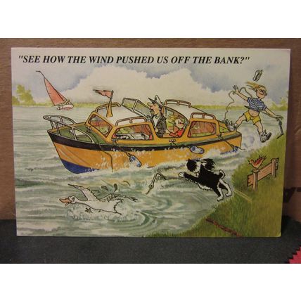 SAUCY HUMOUR POSTCARD unused .. by Palgrave no. 18500 boating