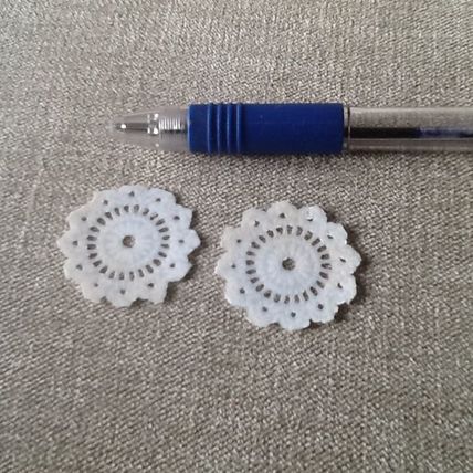 4 White Doilies 1:12th scale miniature