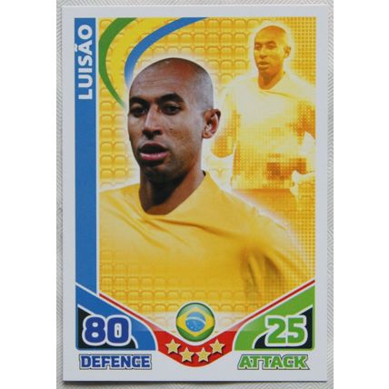 2010 Topps Match Attax World Cup Trading Card - Brazil, Luisão