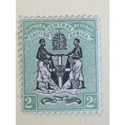 British Central Africa 1896 2d Black & Green Mounted Mint MM SG 33 stamp arms
