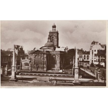 War Memorial Northampton Real Photo Old Postcard