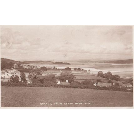 Grange From Kents Bank Road Antique Cumbria Aerial Birds Eye Postcard