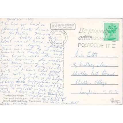 Standard size printed postcard Thurlestone Devon