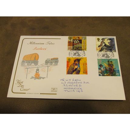 Cotswold 1999 GB FDC Cover - Millennium Tales - Settlers