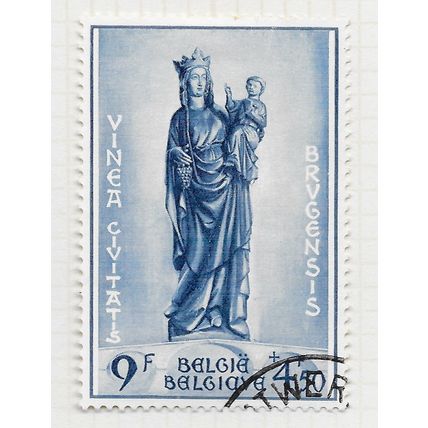 BELGIUM 1954 BEGUINAGE BRUGES RESTORATION NOW CONVENT RELIGION USED 9Fr MADONNA