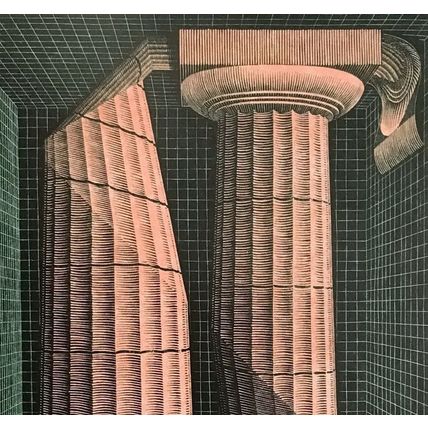 ESCHER print DORIC COLUMS Vintage Escher Poster optic wall art large architect