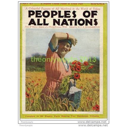 BONNY GIRL IN CORN FIELD, ENGLAND, BOOK ILLUSTRATION, c1930