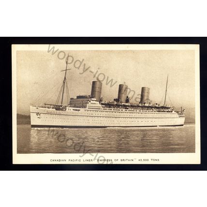 LS2871 - Canadian Pacific Liner - Empress of Britain - postcard