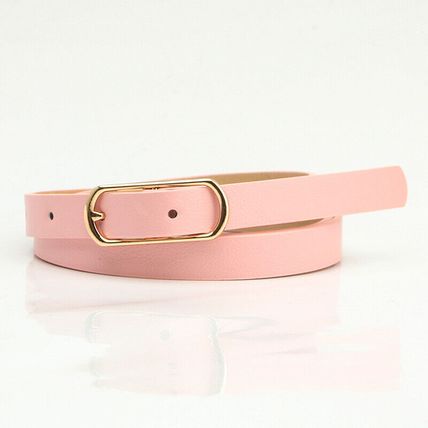 Simple Versatile Women's Multi-color Thin Belt New Sweet Dress Pu Belt