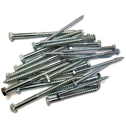 6 mm HEX HEXAGON HEAD WOOD SCREW COACH SCREWS BOLTS ZINC ALL LENGTH