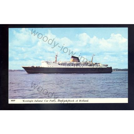f2373 - Dutch Car Ferry - Koningin Juliana - Harwich/Hook of Holland - postcard