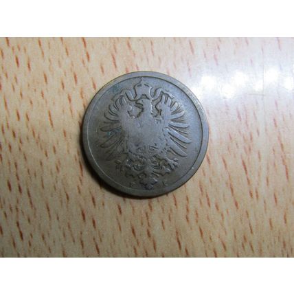1876f 2 Pfennig Germany Empire Coin