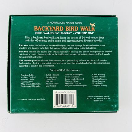 Backyard Bird Walk Audio CD & Booklet Northword Press Lang Elliott, John Sill