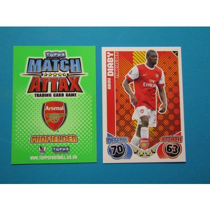 8. Abou Diaby - Arsenal - Match Attax 2010/11 Football Card EF1