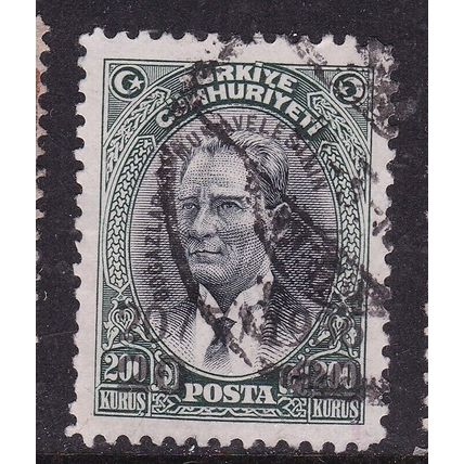 Turkey 1936 Kemel Ataturk 200k Overprint 20k Bogazlar Imzasi Fine Used SG 1190