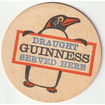 BEER MAT - GUINNESS (DUBLIN) - DRAUGHT GUINNESS SERVED HERE- (Cat 0107) - (1961)