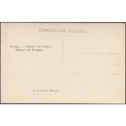 Affresco del Perugino, Collegio del Cambio, Perugia, c1920s - Anderson Cartolina