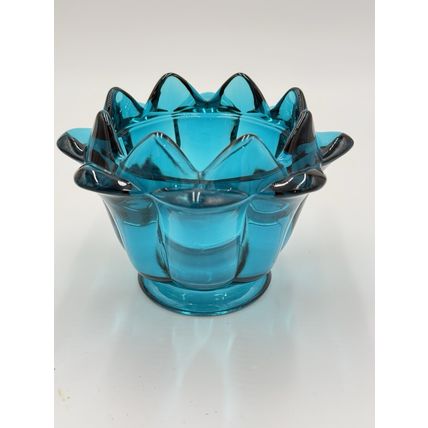 Vintage Viking Art Glass Epic 1507 Frog Artichoke Flowerlite MCM 1968