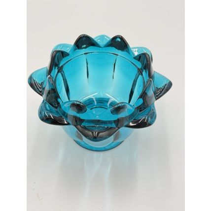 Vintage Viking Art Glass Epic 1507 Frog Artichoke Flowerlite MCM 1968