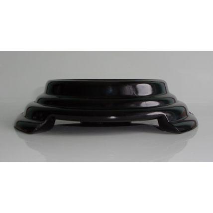 Davidson Art Deco Black Glass Plinth, Stand, Base No. 1.