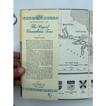 c1951 "THE ROYAL CANADIAN TOUR" QUEEN ELIZABETH II PICTORIAL HARDBACK BOOK (P3)