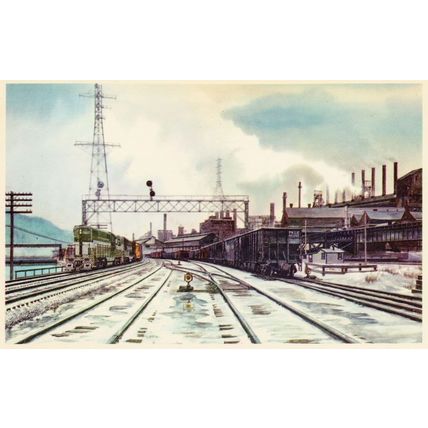 Edgar Thompson Steel Corporation Pittsburgh & Lake Erie Railroad Postcard