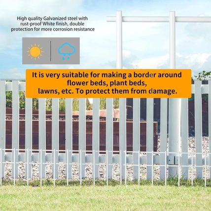 Adavin White Animal Barrier, 20 Pack No Dig Fence,Underground Garden Fencing, Pe