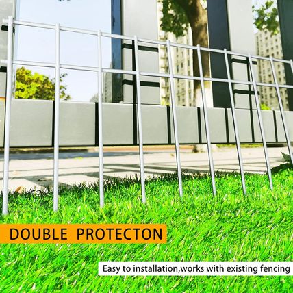 Adavin White Animal Barrier, 20 Pack No Dig Fence,Underground Garden Fencing, Pe