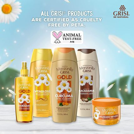 Manzanilla Grisi Hair Lotion Gold, Hair Lotion with Chamomile Extract, 2-Pack of