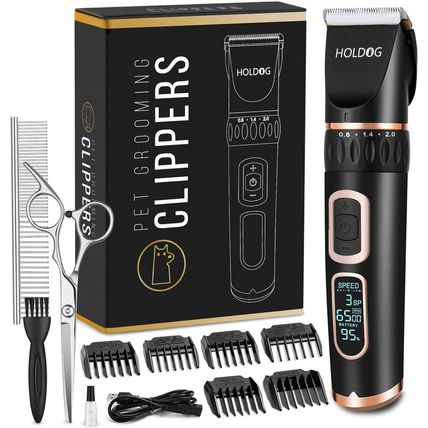 Dog Clippers Professional Heavy Duty Grooming Clipper 3-Speed Low Noise High Pow