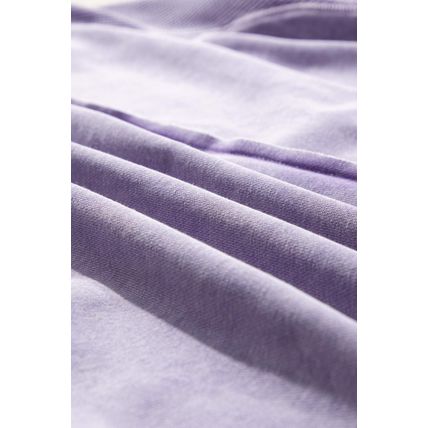 Orchid Petal Solid Waffle Knit Patchwork Raglan Sleeve Sweatshirt