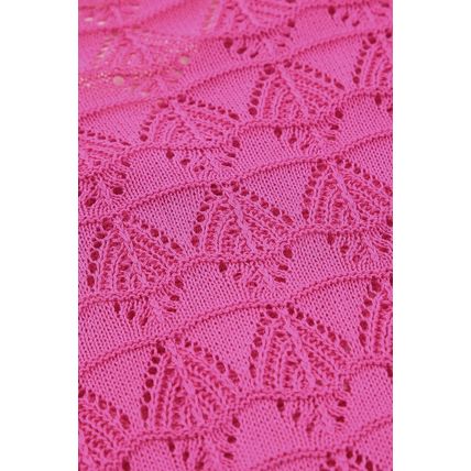 Rose Lightweight Buttoned Front Crochet Cardigan