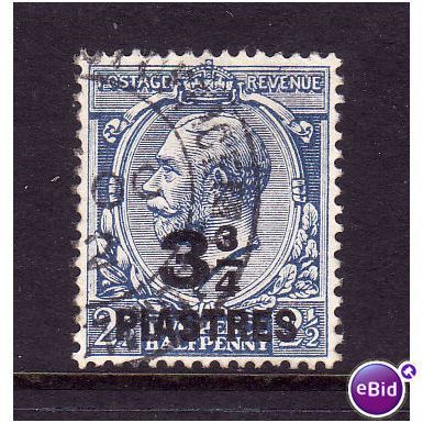 British Levant 1921 sg43 3 3/4 pion on 2 1/2d Blue Fine used