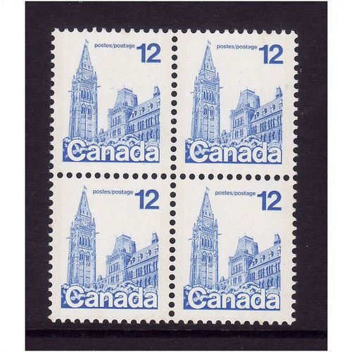 CANADA 1977 12c HOUSE OF PARLIAMENT SG 872 BLOCK 4 U/M MINT #2