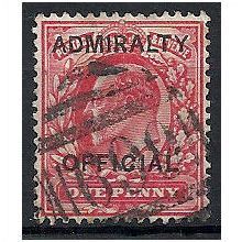 1903 O102 1d Scarlet Admiralty Official Good+ Used . ..