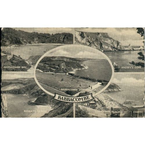 Babbacombe, Devon Multi-View 1960 - Valentine & Sons Ltd - K5187/D