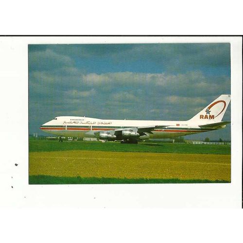 Aviation ROYAL AIR MAROC BOEING 747 Postcard by Editions P.I. (468)