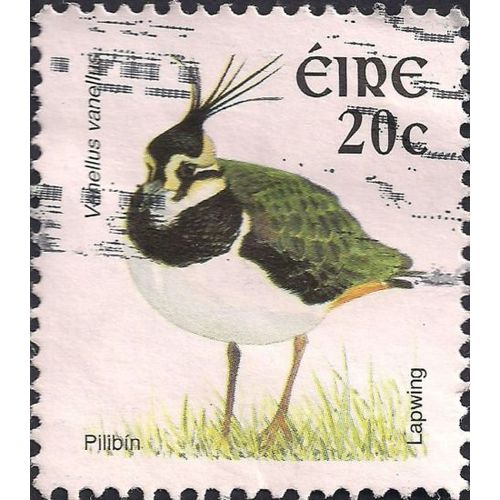 EIRE, BIRDS, Northern Lapwing, white 2002, 20c, #2