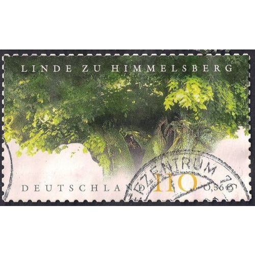 GERMANY, Himmelsberg Linden Tree, 750 years, green 2001, 110Pf, .56Euro, #2