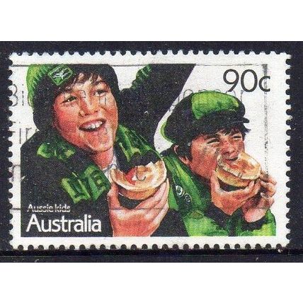 Australia 1987 Aussie Kids - Young Football Supporters 90c Used