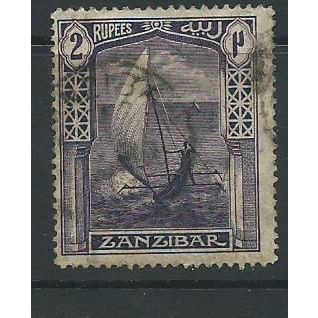 zanzibar stamps. 1921 watermark script sg291 sg 291 used