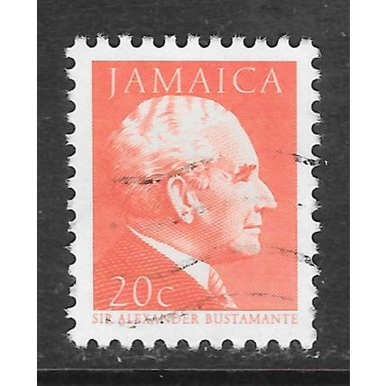 JAMAICA PRIME MINISTERS BANTAM BUSTAMANTE 20c USED SLANIA? DESIGN