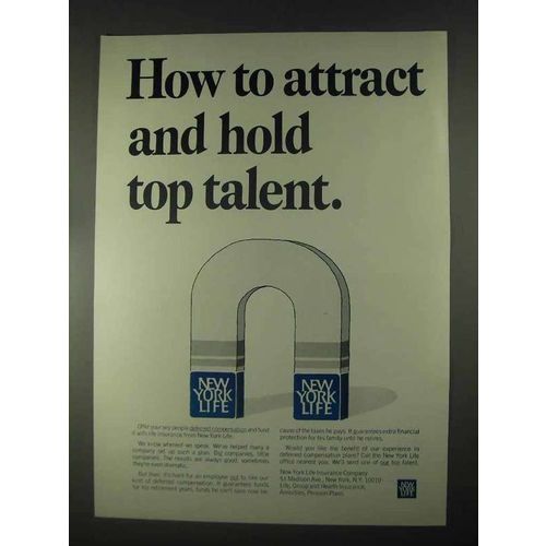 1967 New York Life Insurance Ad - Attract Top Talent
