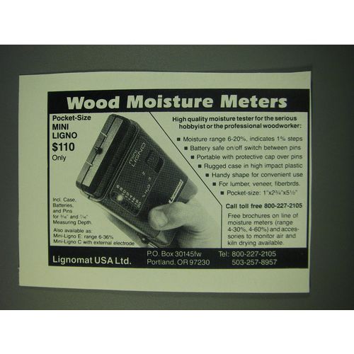 1988 Lignomat Mini Ligno Ad - Wood Mosture Meters