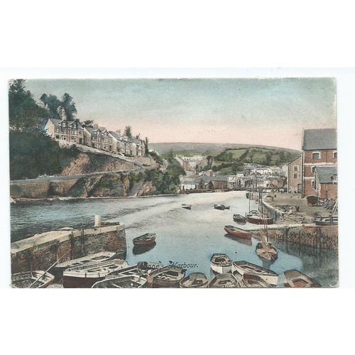 cornwall postcard looe frith's posted 1904 the harbour